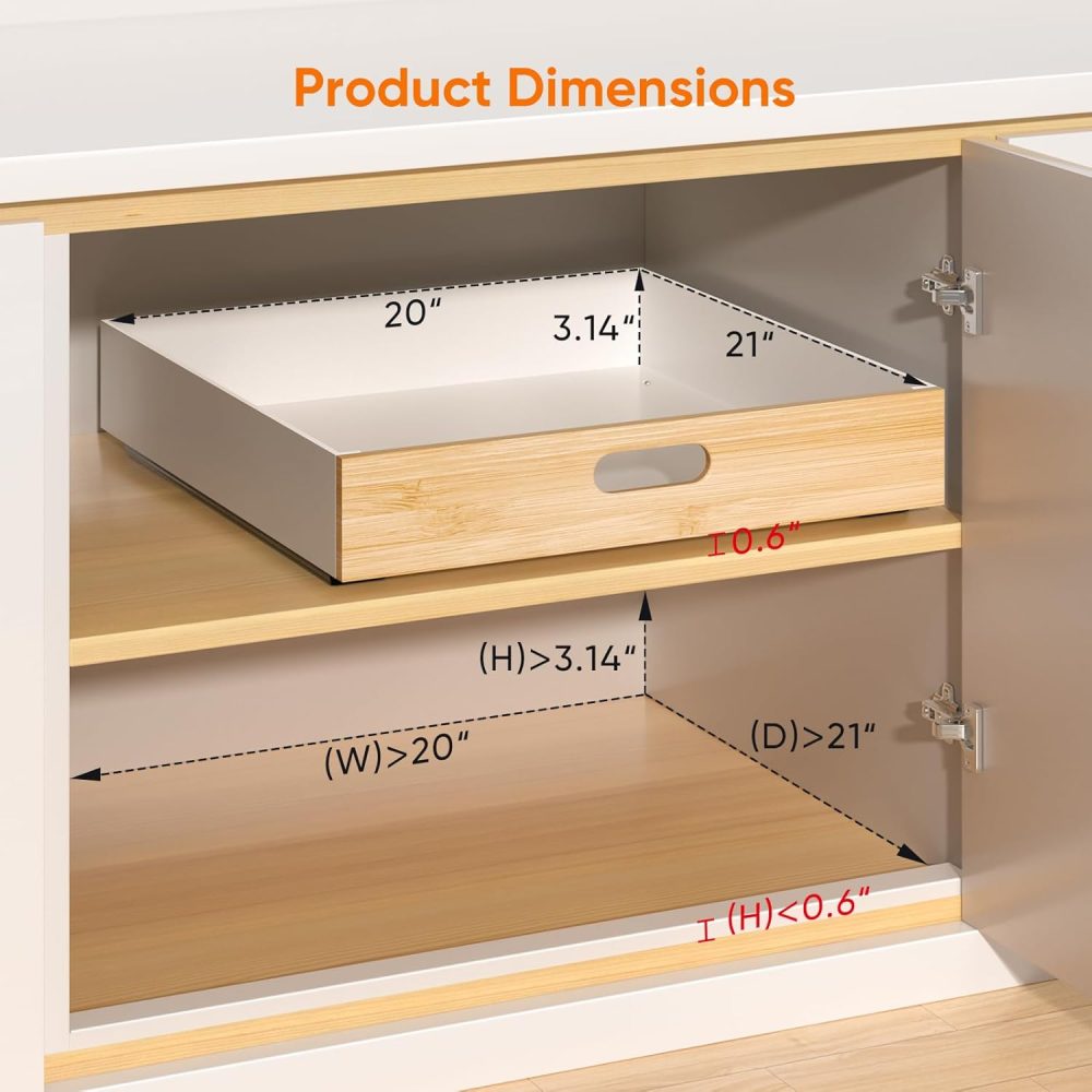 21" Deep Pull Out Cabinet Organizer Set