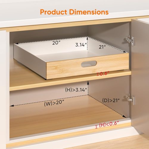 21" Deep Pull Out Cabinet Organizer Set