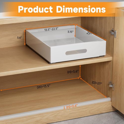 21" Deep Pull Out Cabinet Organizer Set