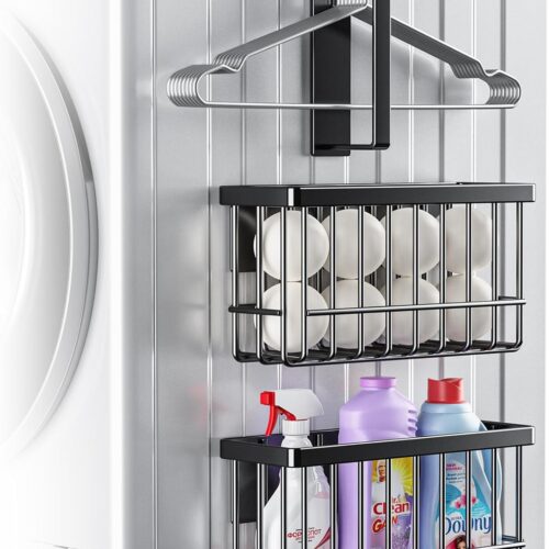 Magnetic Dryer Ball & Lint Bin Holder – Rustproof Laundry Organizer